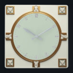 Art Deco Square Wall Clock<br><div class="desc">Great clock design. You will love it like others. Be free to use this design for other product you like or to customise and add your text. Follow me for more. Thank you. Have a nice day.</div>