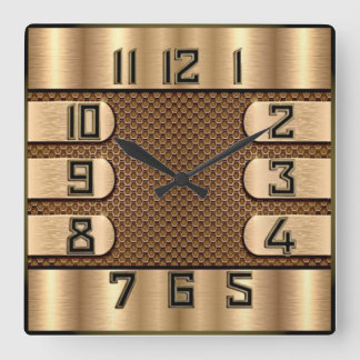 Art Deco Square Wall Clock