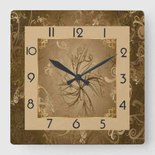 Art Deco Square Wall Clock