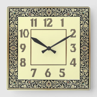 Art Deco Square Wall Clock