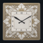 Art Deco Square Wall Clock<br><div class="desc">Great clock design. You will love it like others. Be free to use this design for other product you like or to customise and add your text. Follow me for more. Thank you. Have a nice day.</div>