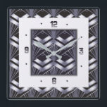 Art deco square wall clock<br><div class="desc">Great clock design. You will love it like others. Be free to use this design for other product you like or to customise and add your text. Follow me for more. Thank you. Have a nice day.</div>