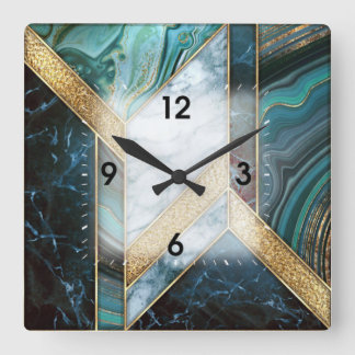 Art Deco  Square Wall Clock