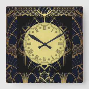 Art Deco Square Wall Clock