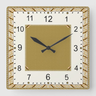 Art Deco Square Wall Clock
