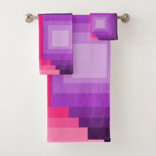 Art Deco Squares Bath Towel Set
