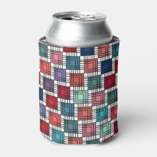 Art Deco Squares Can Cooler