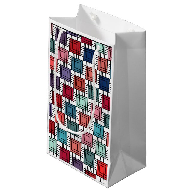 Art Deco Squares Gift Bag (Front Angled)