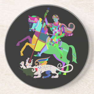 Art Deco St George the Dragon Slayer Coaster