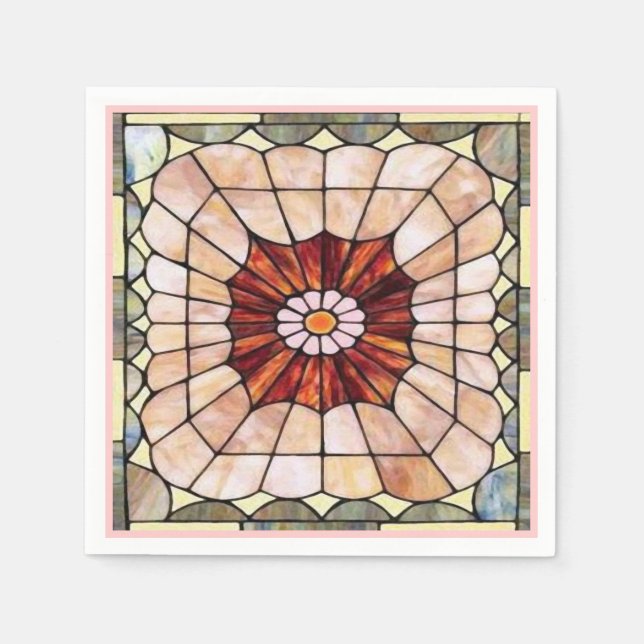 Art Deco Stained Glass 2 Napkin (Front)