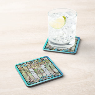 Art Deco Stained Glass 4 Coaster