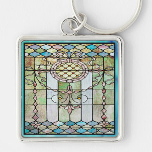 Art Deco Stained Glass 4 Key Ring