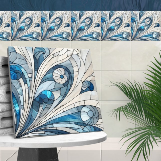 Art Deco Stained Glass Mosaic Ornament Tile (Creator Uploaded)