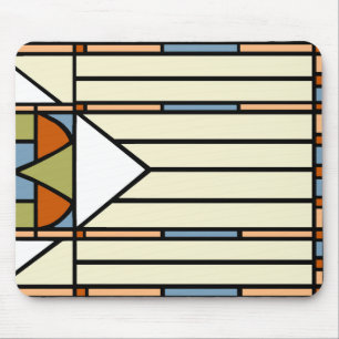 Art Deco Stained Glass Mouse Mat
