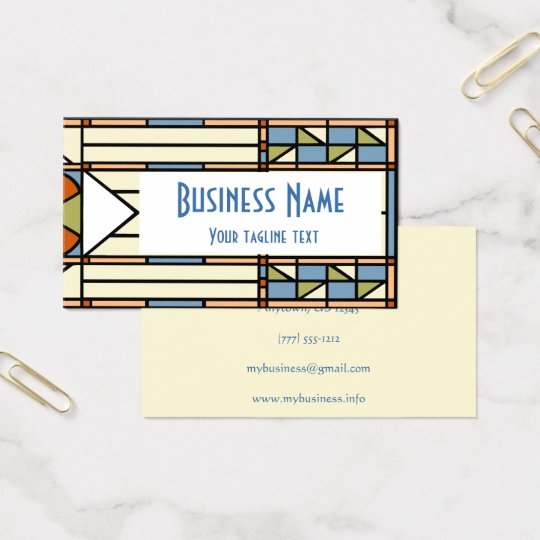 Art Deco Stained Glass Statement Business Card