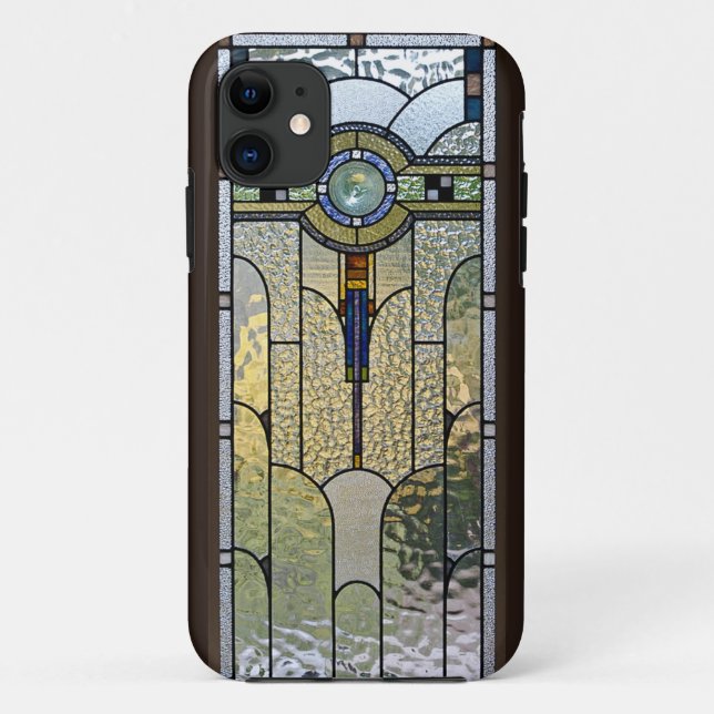 Art Deco Stained Glass Window iPhone Cover (Back)