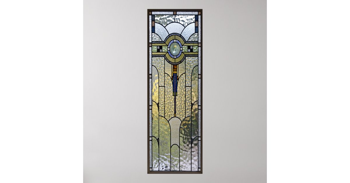 Art Deco Stained Glass Window Poster From 8 99 Zazzle