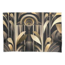 Art Deco Standard Pair Pillowcases