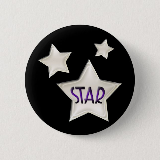 Art Deco Stars Button (Front)
