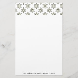 Art Deco Stars Personalised Stationery