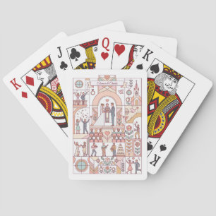 Art Deco Storybook Wedding Playing Cards