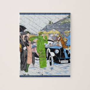 Art Deco Street Scene Jigsaw Puzzle