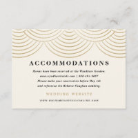 Art Deco String Lights Enclosure Cards Ivory Gold