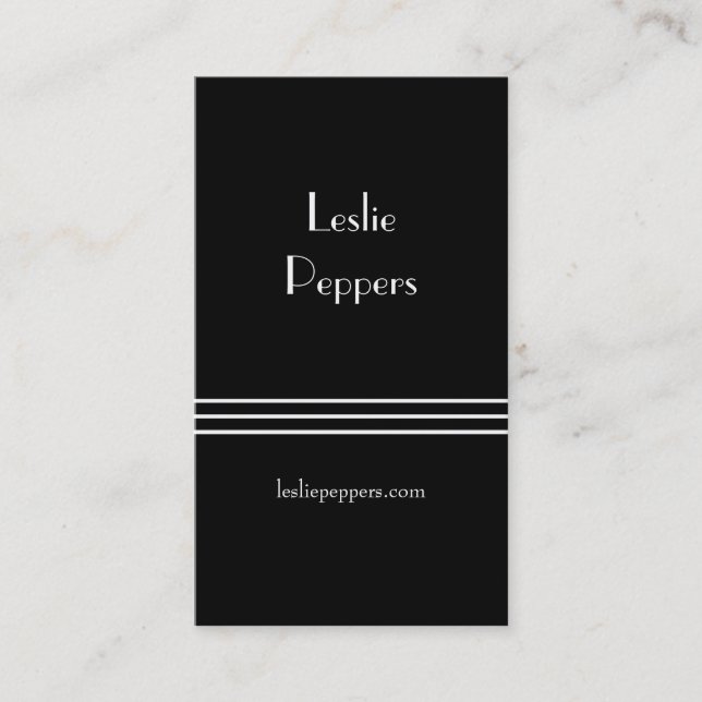 Art Deco Stripes ~ The Lyons Saga Business Card (Front)