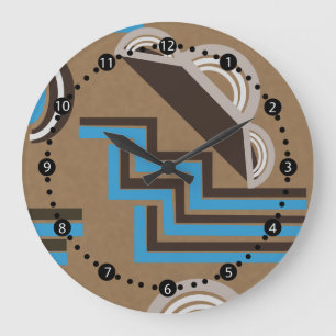 Art Deco style Abstract design Large Clock