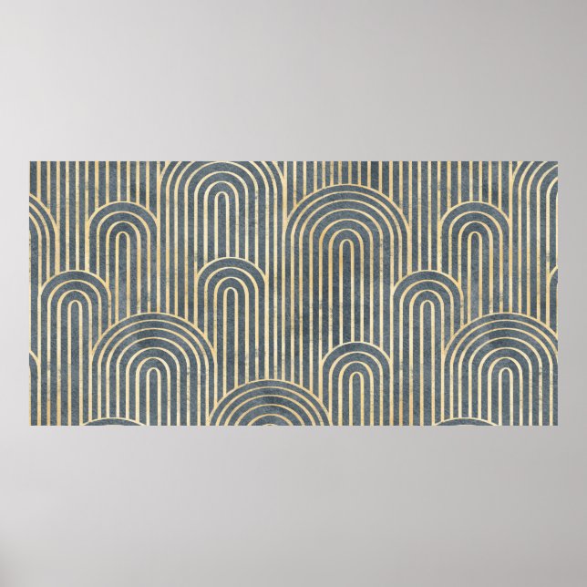 Art Deco style design luxury geometric seamless pa Poster (Front)