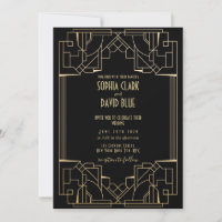 Art Deco Style Elegant Vintage 20s Themed Wedding