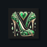 Art Deco Style Green Stilettos Canvas Print<br><div class="desc">Art Deco Style Green Stilettos Canvas Print Give your walls a contemporary and modern look with these high definition acrylic prints. Your image is printed on archival quality photographic paper and mounted on sturdy acrylic, creating a unique and dimensional visual statement! Ready to hang and easy to clean, they're the...</div>