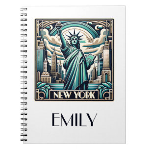 Art Deco style New York illustration Notebook