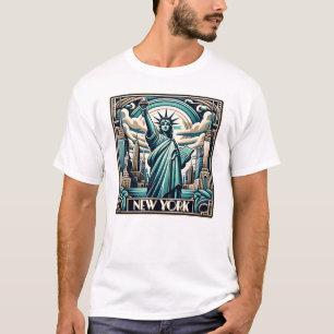 Art Deco style New York illustration T-Shirt
