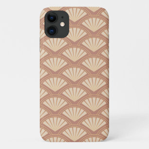 Art Deco style pattern in rose colour  iPhone 11 Case