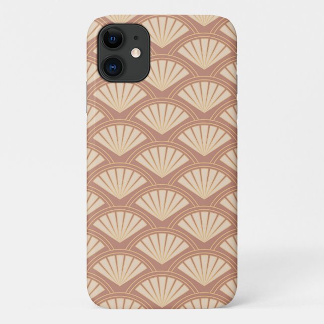 Art Deco style pattern in rose colour  Case-Mate iPhone Case (Back)