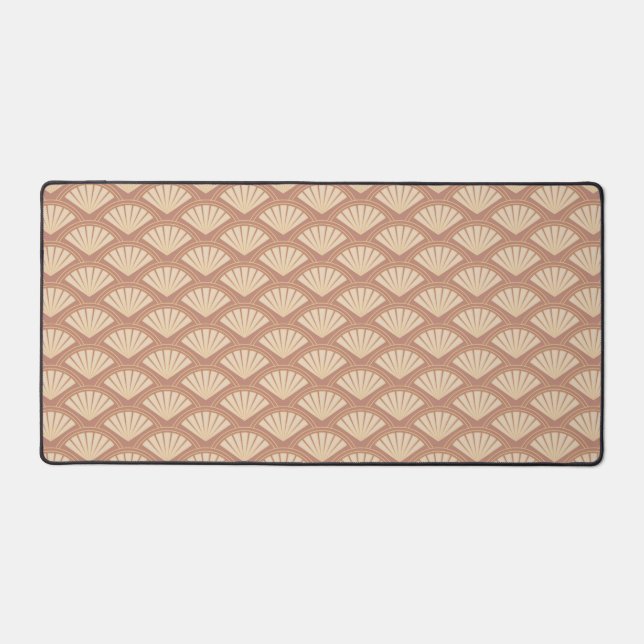Art Deco style pattern in rose colour Desk Mat (Front)