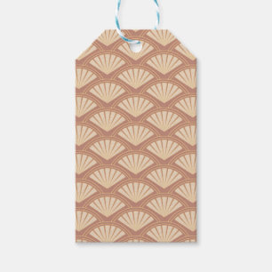 Art Deco style pattern in rose colour Gift Tags