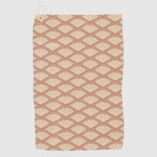 Art Deco style pattern in rose colour Golf Towel