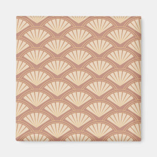 Art Deco style pattern in rose colour Magnet