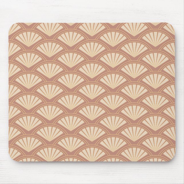 Art Deco style pattern in rose colour  Mouse Mat (Front)