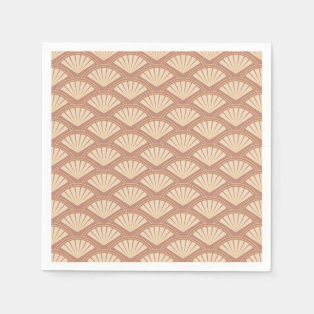 Art Deco style pattern in rose colour Napkin (Front)