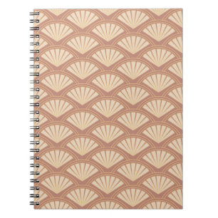 Art Deco style pattern in rose colour Notebook