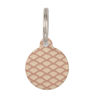 Art Deco style pattern in rose colour Pet Tag