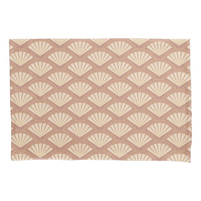Art Deco style pattern in rose colour Pillowcase (Front)