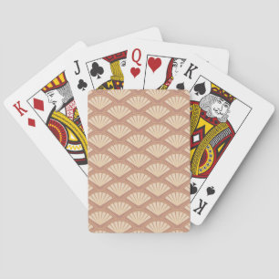 Art Deco style pattern in rose colour Playing Cards