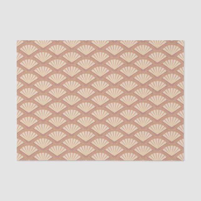 Art Deco style pattern in rose colour Tissue Paper (Front)