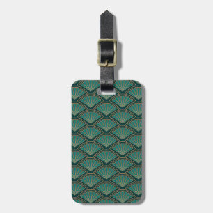 Art Deco style pattern in teal green colour Luggage Tag