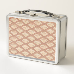 Art Deco style pattern rose colour Metal Lunch Box
