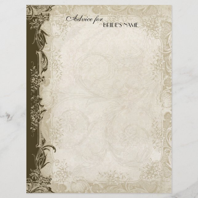 Art Deco Style Peacock Chocolate Vintage Lace (Front)